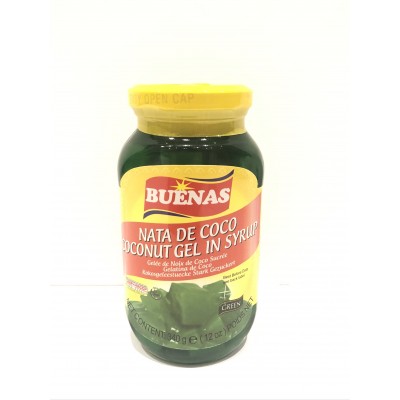 Buenas Nata de Coco Coconut Gel in Syrup Green 340g