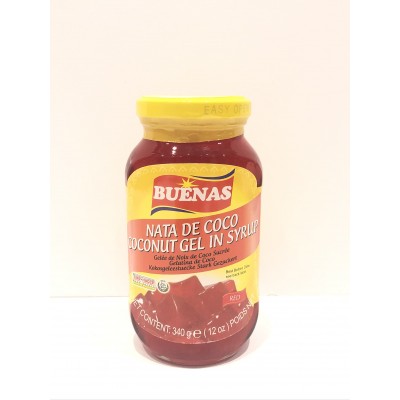 Buenas Nata de Coco Coconut Gel in Syrup Red 340g