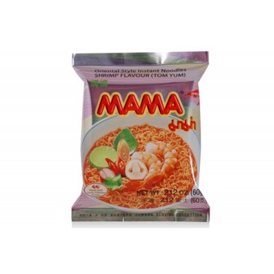 MAMA Oriental Style Instant Noodles Shrimp Flavour (Tom Yum) 60g MAMA Oriental Style Instant Noodles Shrimp Flavour (Tom Yum) 60g